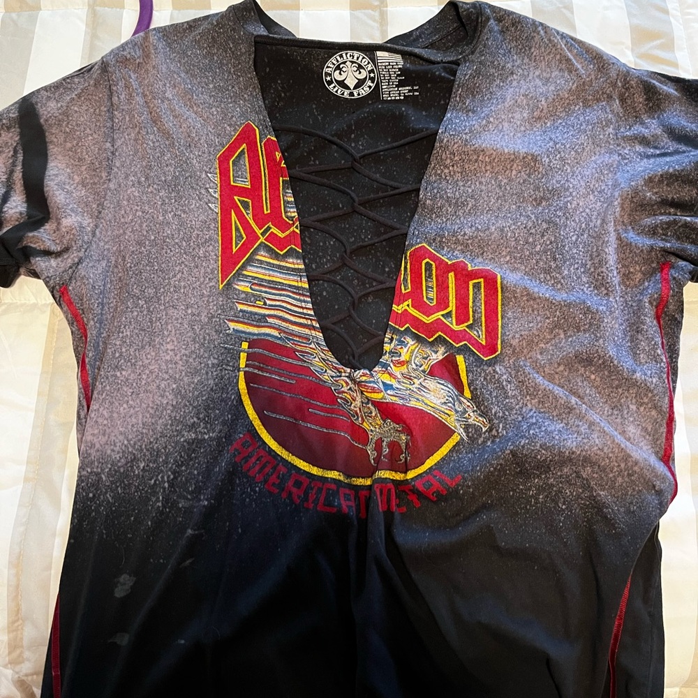 Lace up Affliction shirt XL